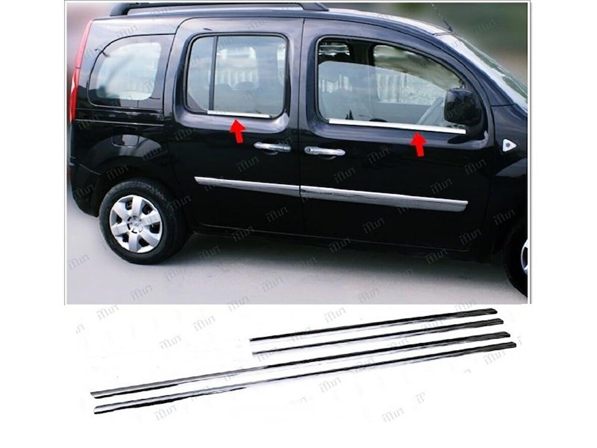 Mercedes Citan Krom Cam Çıtası 4 prç. 2013 Üzeri P.Çelik