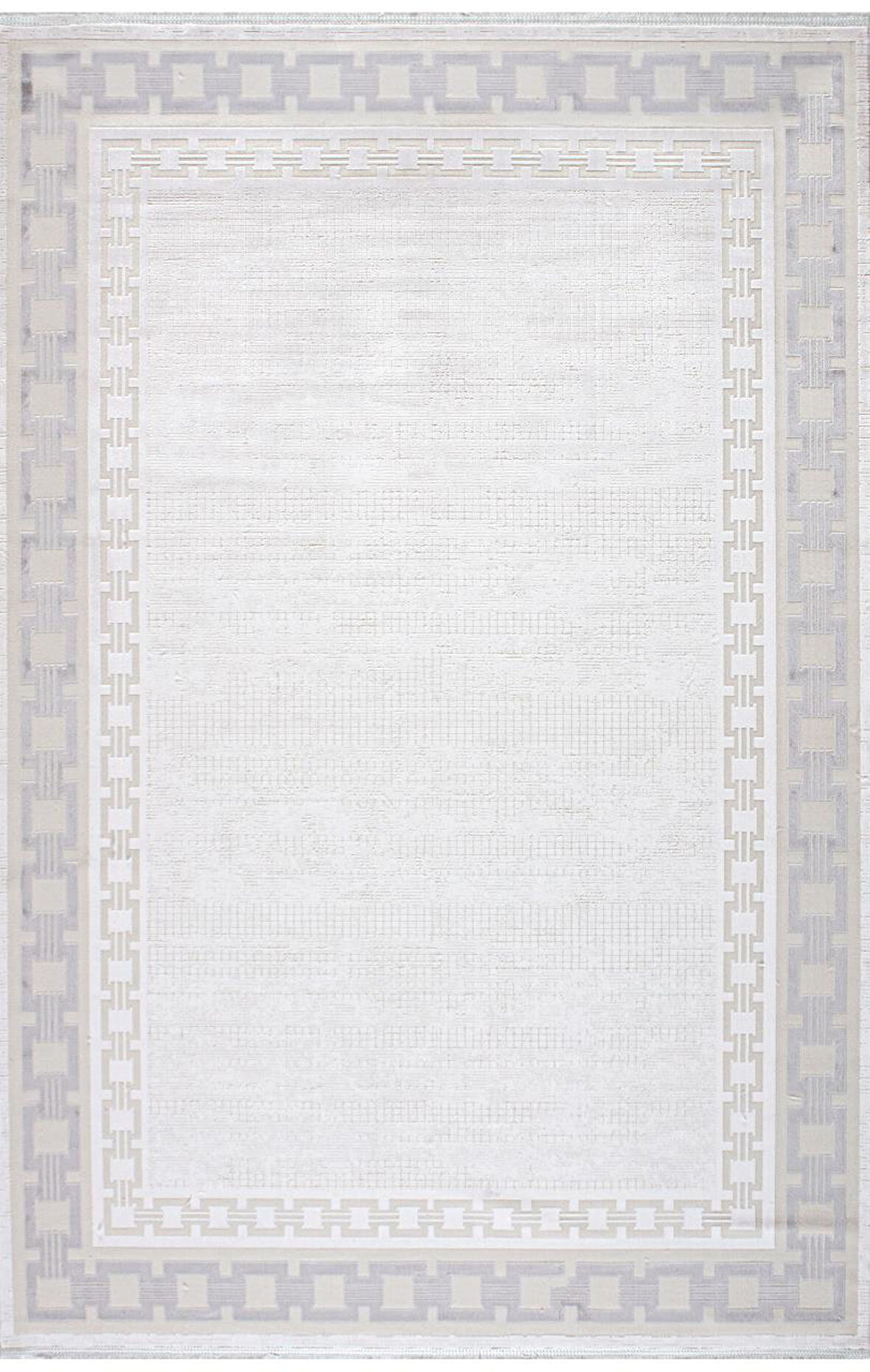 Artemis Halı Alegra 03022C Gri Kemik Çerçeveli Desen Bambu Halı