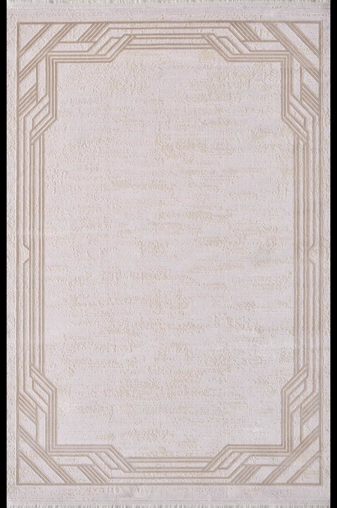 Artemis Halı Alegra 09100C Krem Bej Çizgi Desenli Bambu Halı