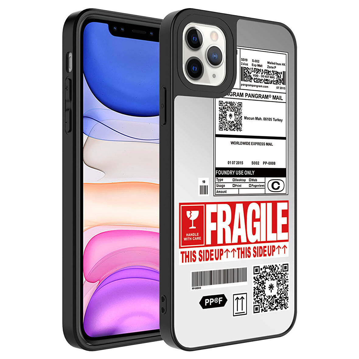 Apple iPhone 11 Pro Kılıf Aynalı Desenli Kamera Korumalı Parlak  Mirror Kapak