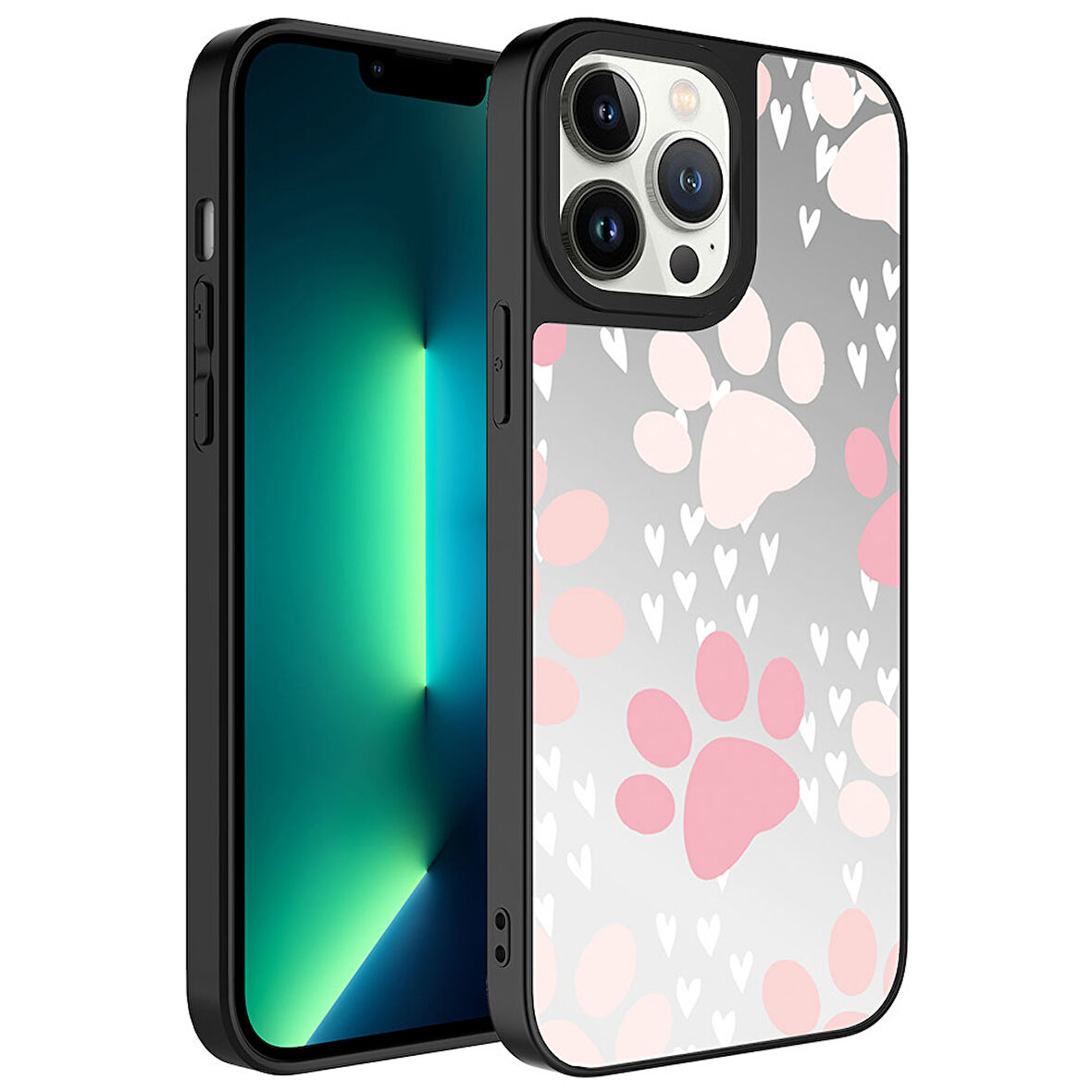 Apple iPhone 13 Pro Kılıf Aynalı Desenli Kamera Korumalı Parlak  Mirror Kapak