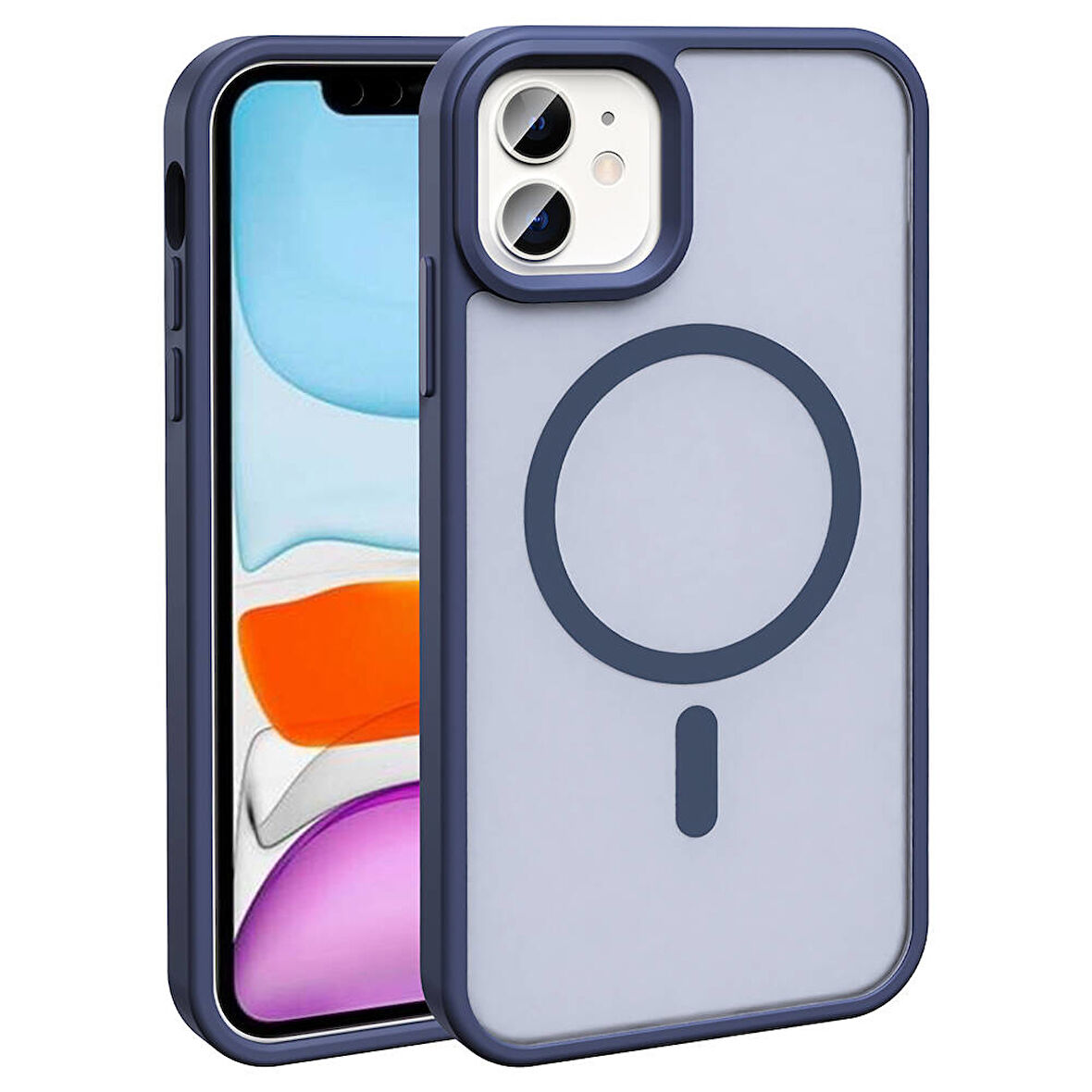 Apple Uyumlu iPhone 11 Kılıf M-safe Şarj Özellikli Mat Arka Yüzey  Sio Kapak