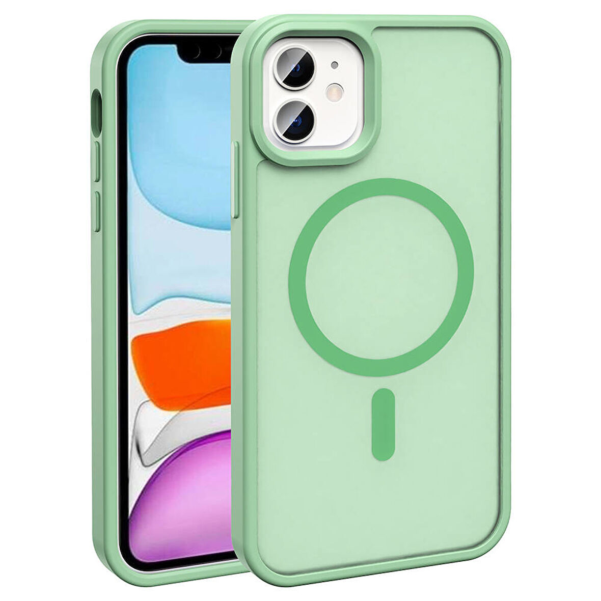 Apple Uyumlu iPhone 11 Kılıf M-safe Şarj Özellikli Mat Arka Yüzey  Sio Kapak