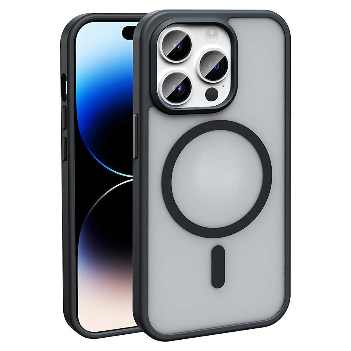 Apple iPhone 14 Pro Max Kılıf M-safe Şarj Özellikli Mat Arka Yüzey  Sio Kapak