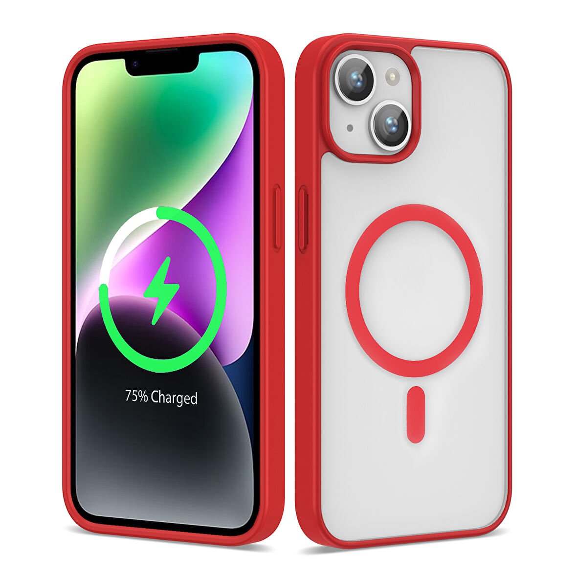 Apple iPhone 12 Kılıf M-safe Wireless Şarj Özellikli Silikon  Ege Kapak