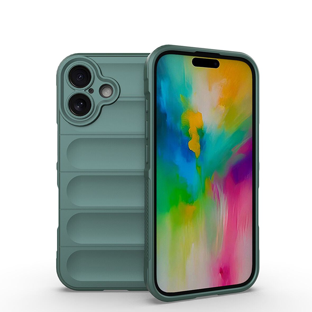 Apple iPhone 16 Kılıf Esnek TPU Oyuklu Arka Yüzey Tasarımlı  Etnik Silikon Kapak