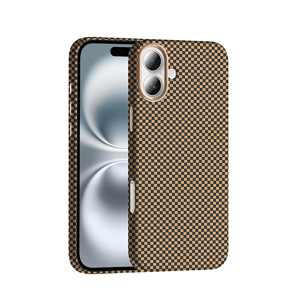 Apple iPhone 16 Plus Kılıf M-safe Şarj Özellikli Karbon Fiber Görünümlü  Gros Kapak
