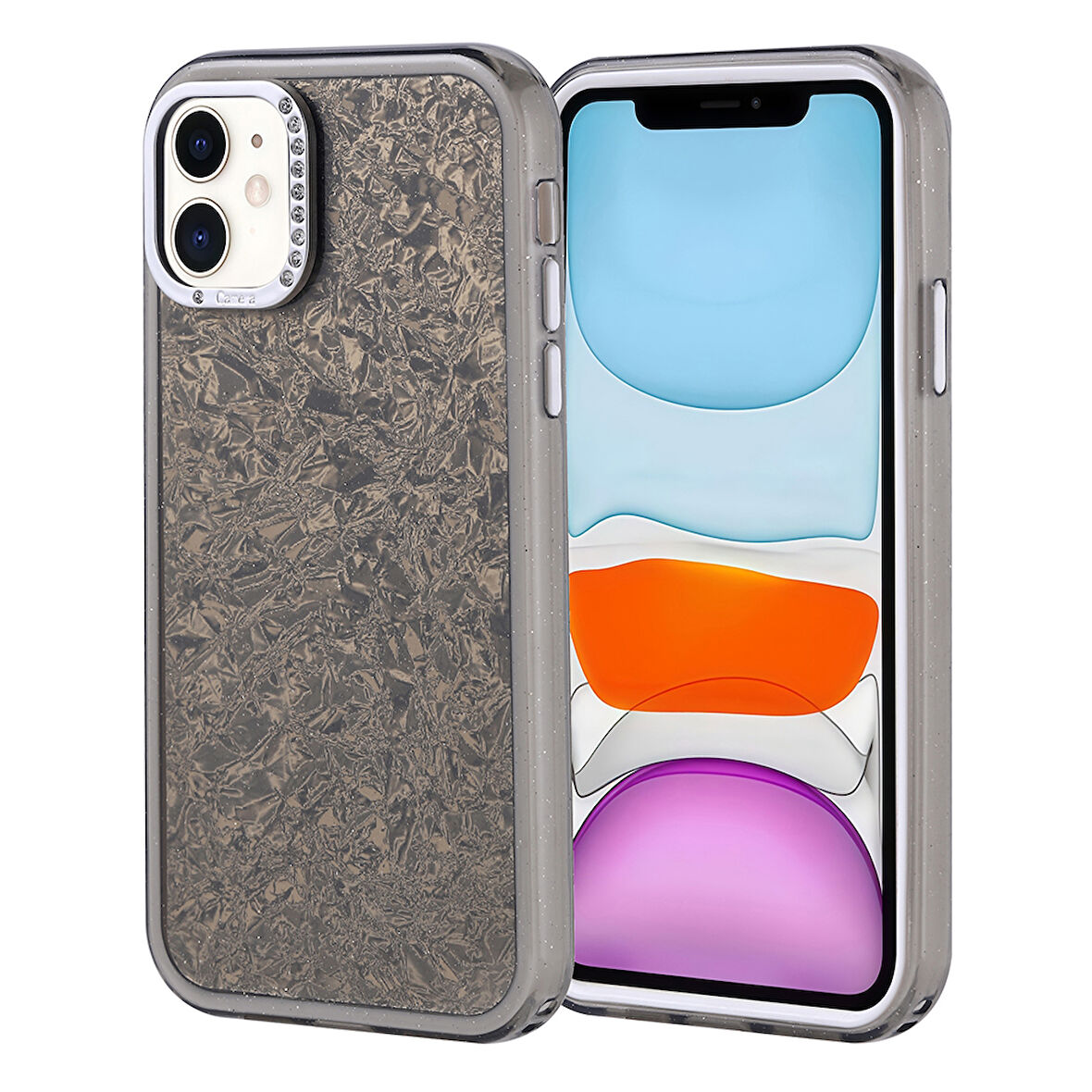 Apple Uyumlu iPhone 11 Kılıf Taşlı Tasarımlı  Kapi Kapak