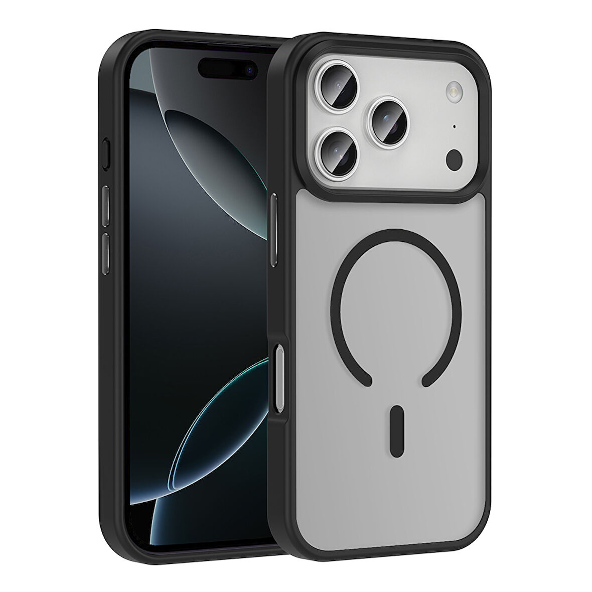 Apple Uyumlu iPhone 17 Pro Kılıf M-safe Şarj Özellikli Mat Arka Yüzey Zore Sio Kapak