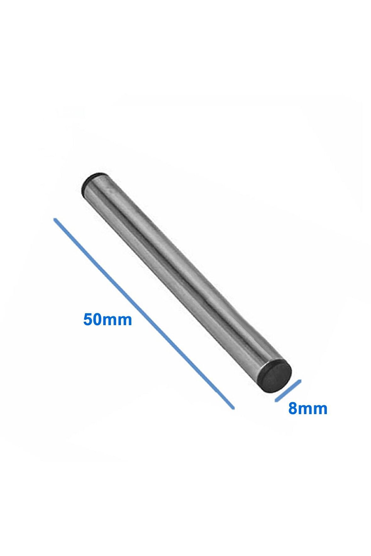 Çelik Sensör Başlığı 8x50mm Kılıf Sıcaklık Isı Sensör Kutusu Metal Tüp Boru (10 ADET)