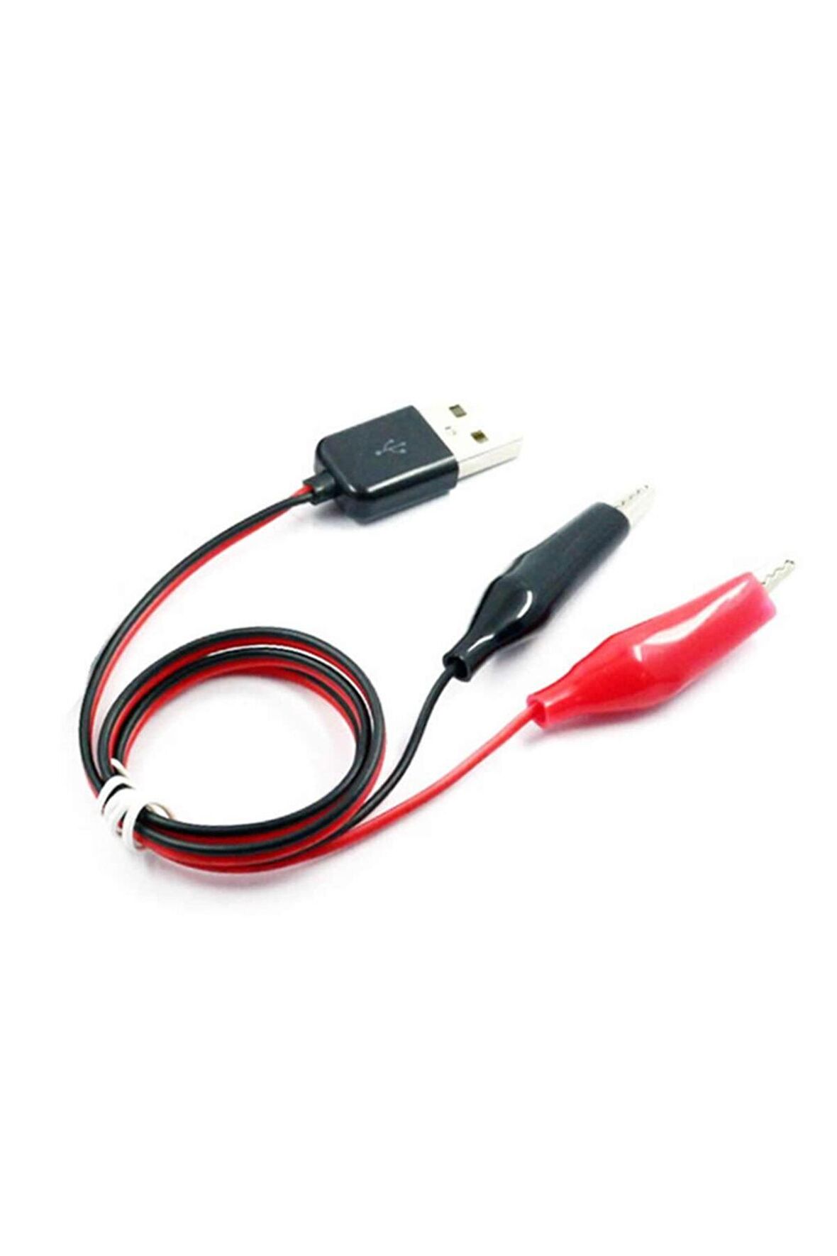 Usb Krokodil Çevirici Kablo - 5v Kaynak Test Kablosu 60cm Max 2a