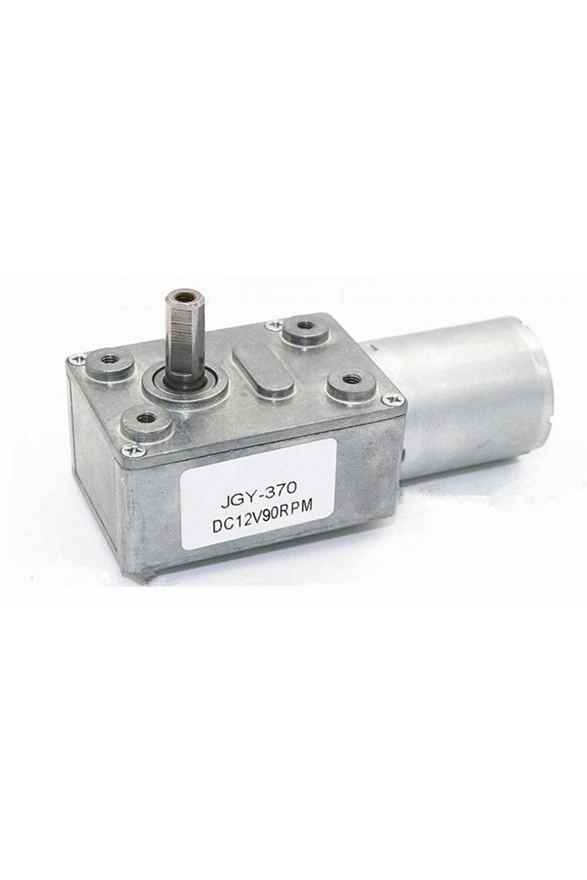 Jgy370 Dc 12v 90 Rpm Redüktörlü Dc Motor 2 Yönde Dönme L Tip 0.5kg.cm Yüksek Tork Metal Dişli