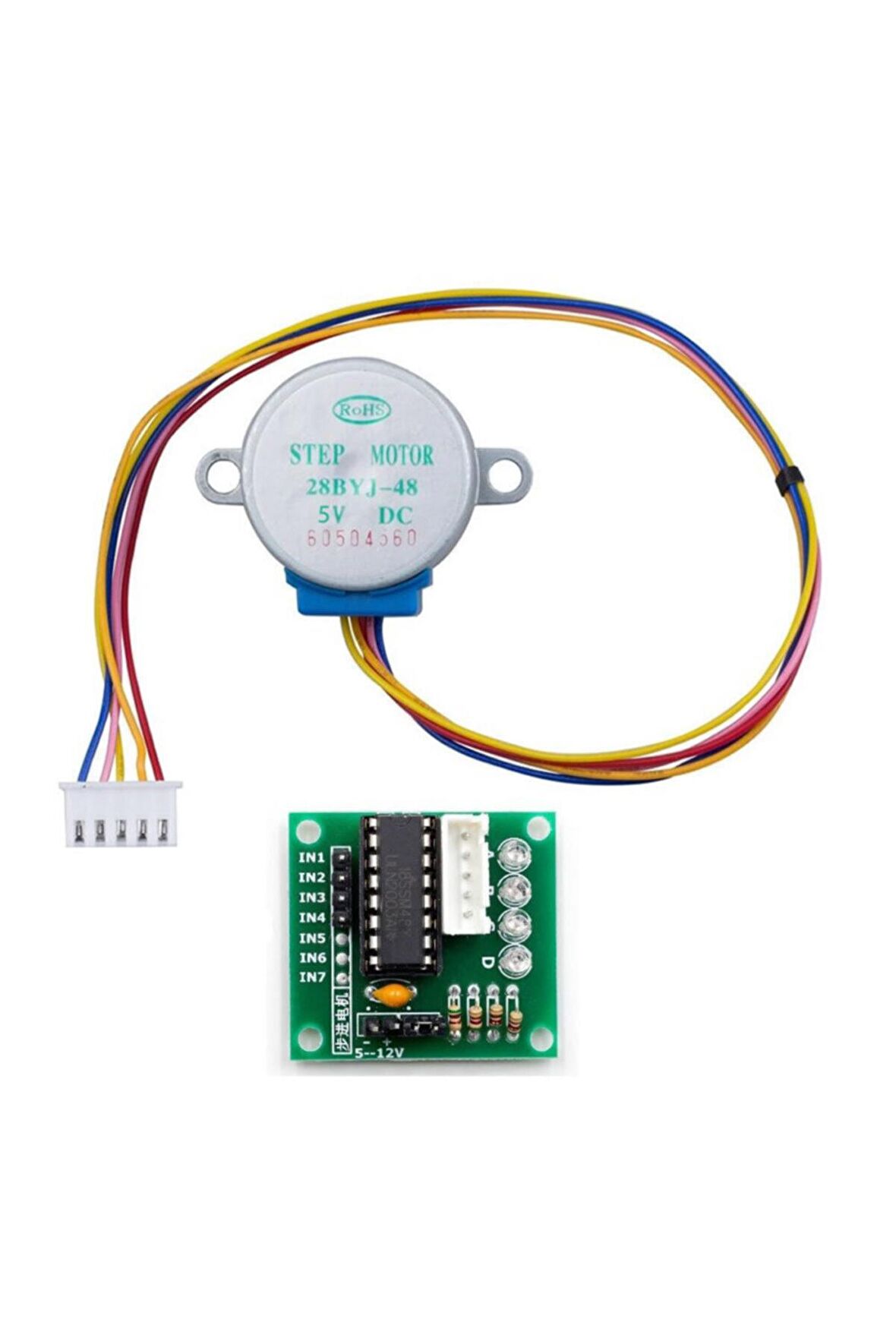 5v 28byj48 Step Motor + Uln2003a Sürücü Kartı