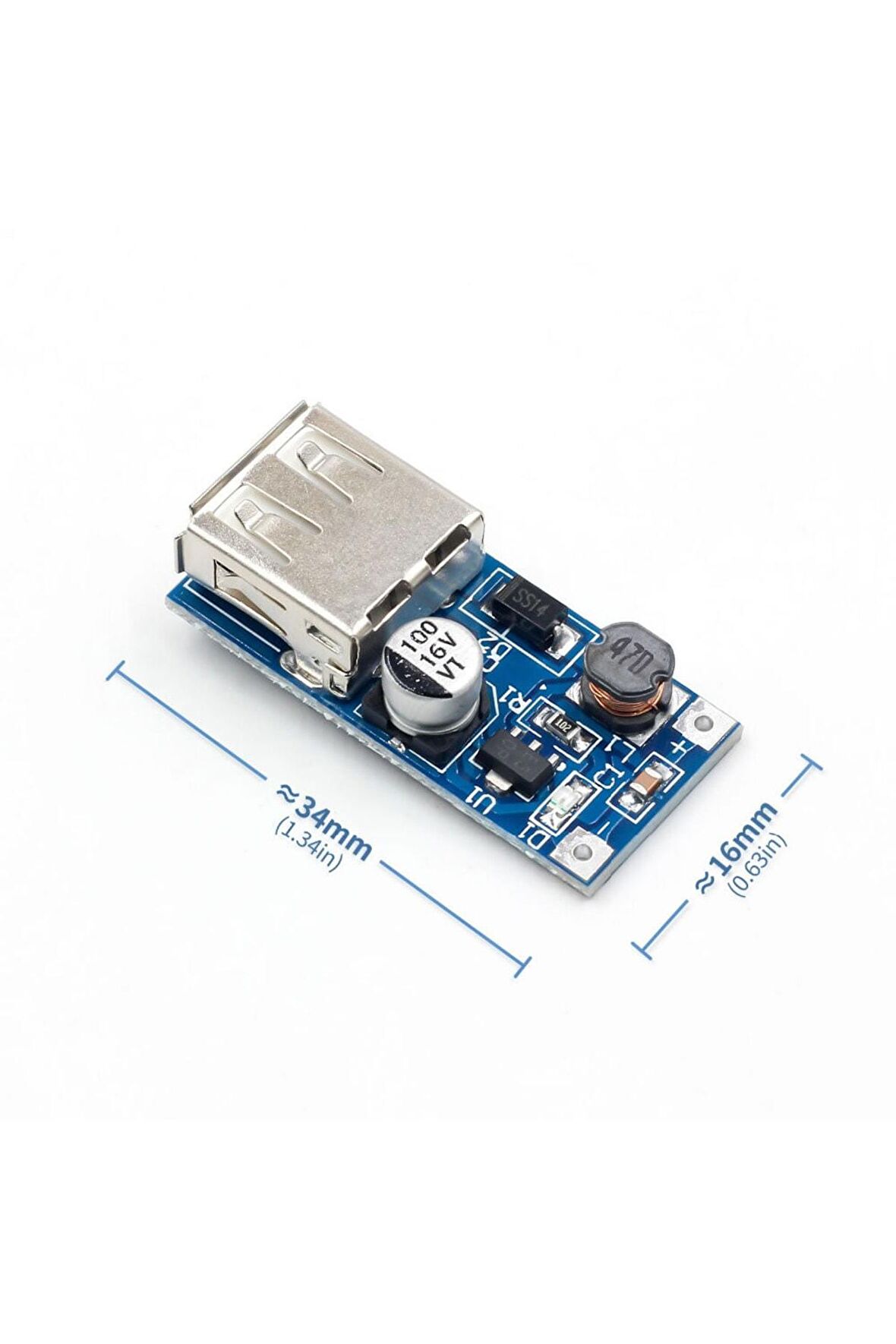 Dc 0.9v-5v 5v Dc Usb Boost Stepup Voltaj Yükseltici Güç Kaynağı