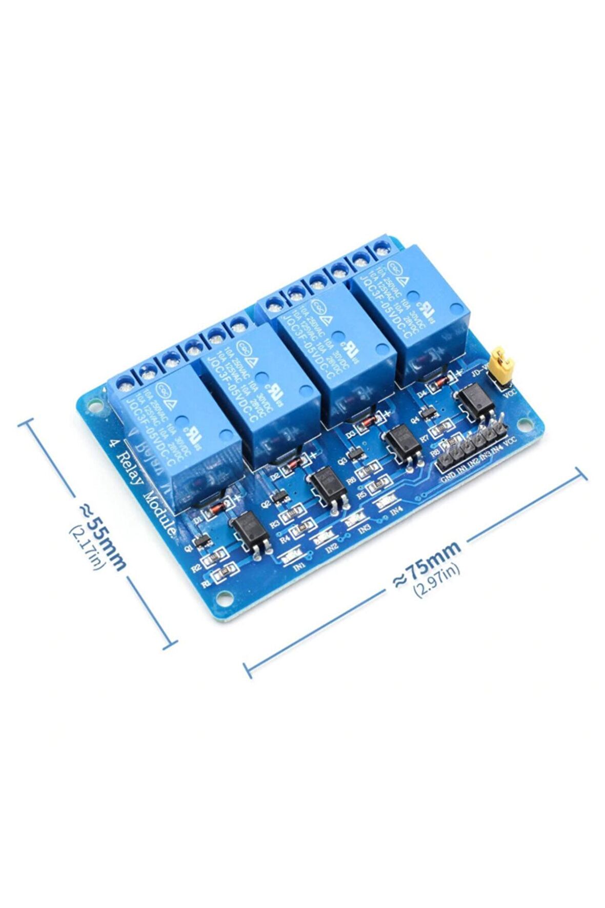 4 Kanal 5v Röle Modül Ac 250v 10a -- Optokuplör Izolasyon