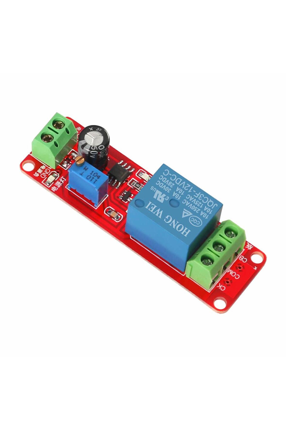 Ne555 12v 0-10sn Zaman Gecikme Röle Modülü 250v Ac/10a 30v Dc Süre Ayarlanabilir Gecikmeli Başlangıç
