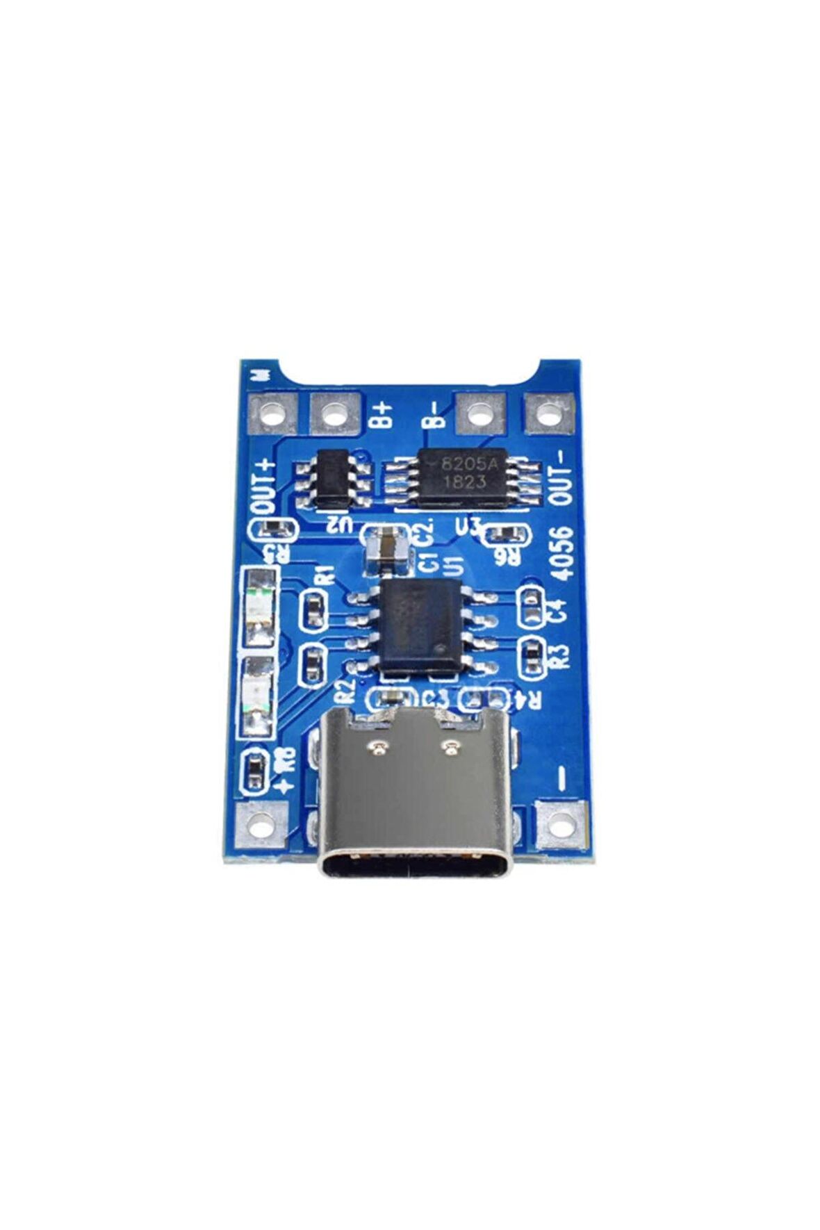Tp4056 Korumalı Lityum Pil Şarj Devresi Type C Usb Batarya