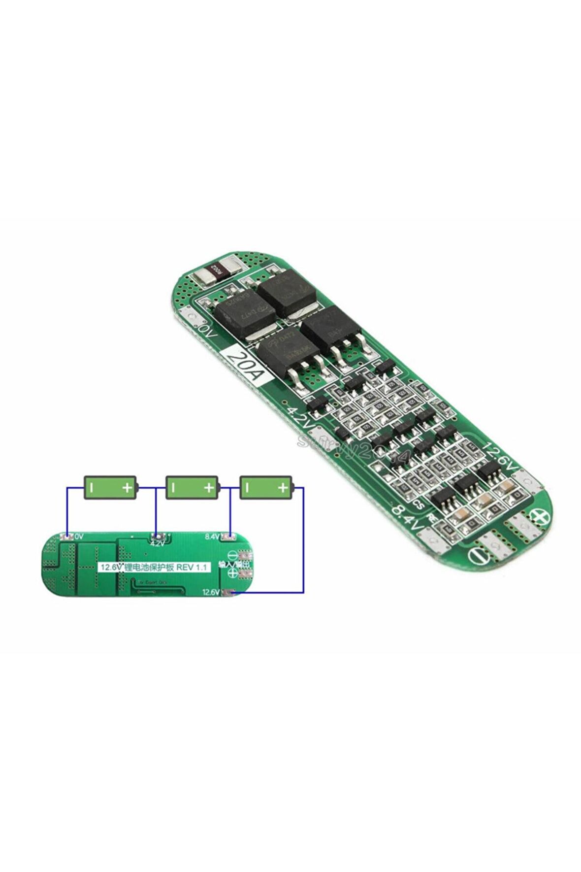 3s 20a Bms Koruma Kartı Lityum Batarya 18650 Li-ion Lipo