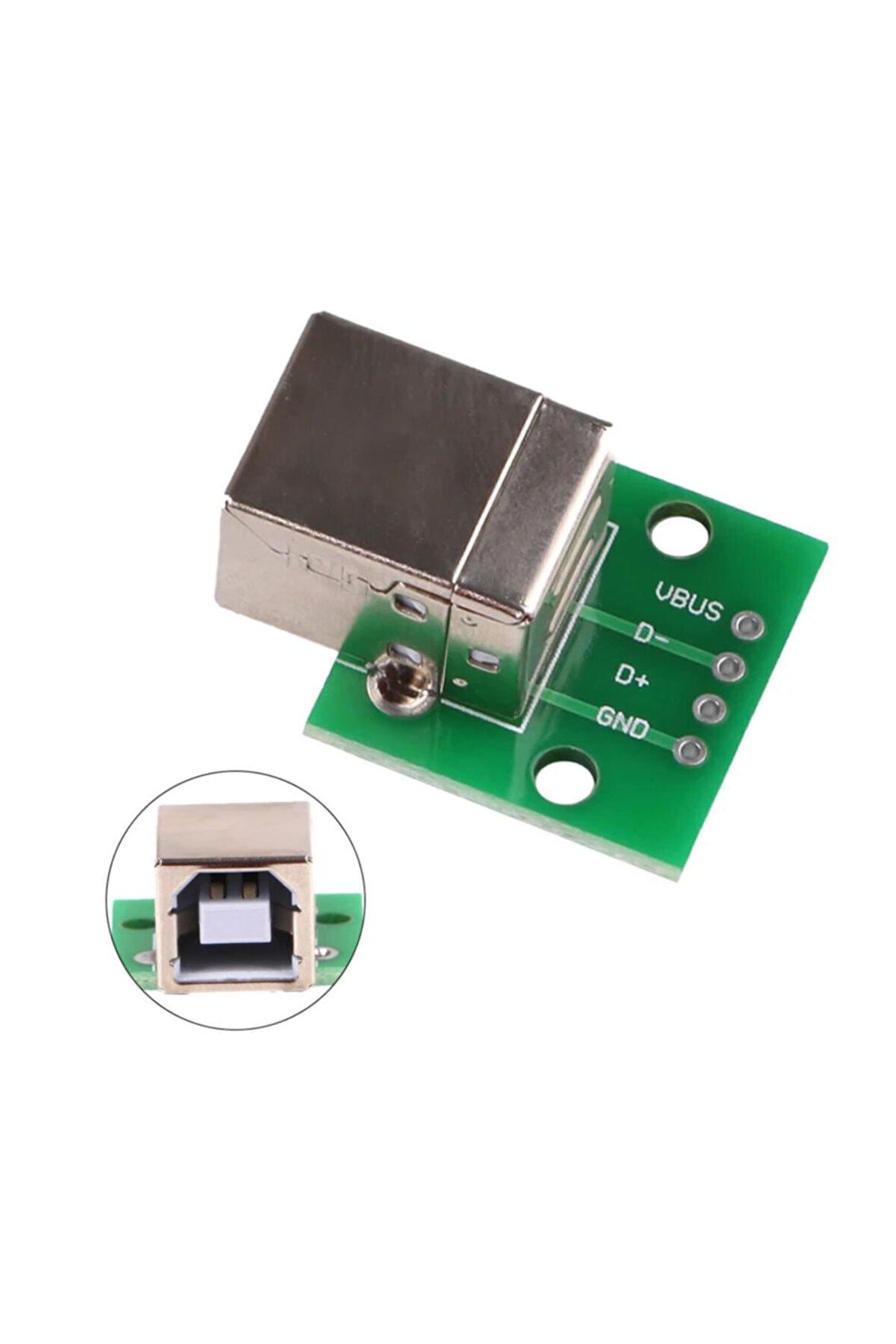 Usb Type B To Dip Çevirici Pcb Usb Haberleşme Deney Prototip 5v Usb Pinlerine Kolay Erişim Kartı