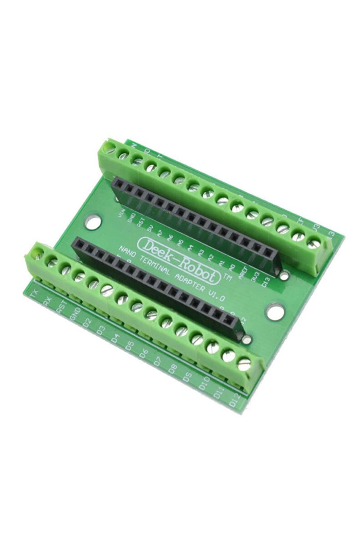 Arduino Nano 3.0 Genişleme Kartı Io Terminal Adaptör Shield Kolay Bağlantı Klemens Soketler