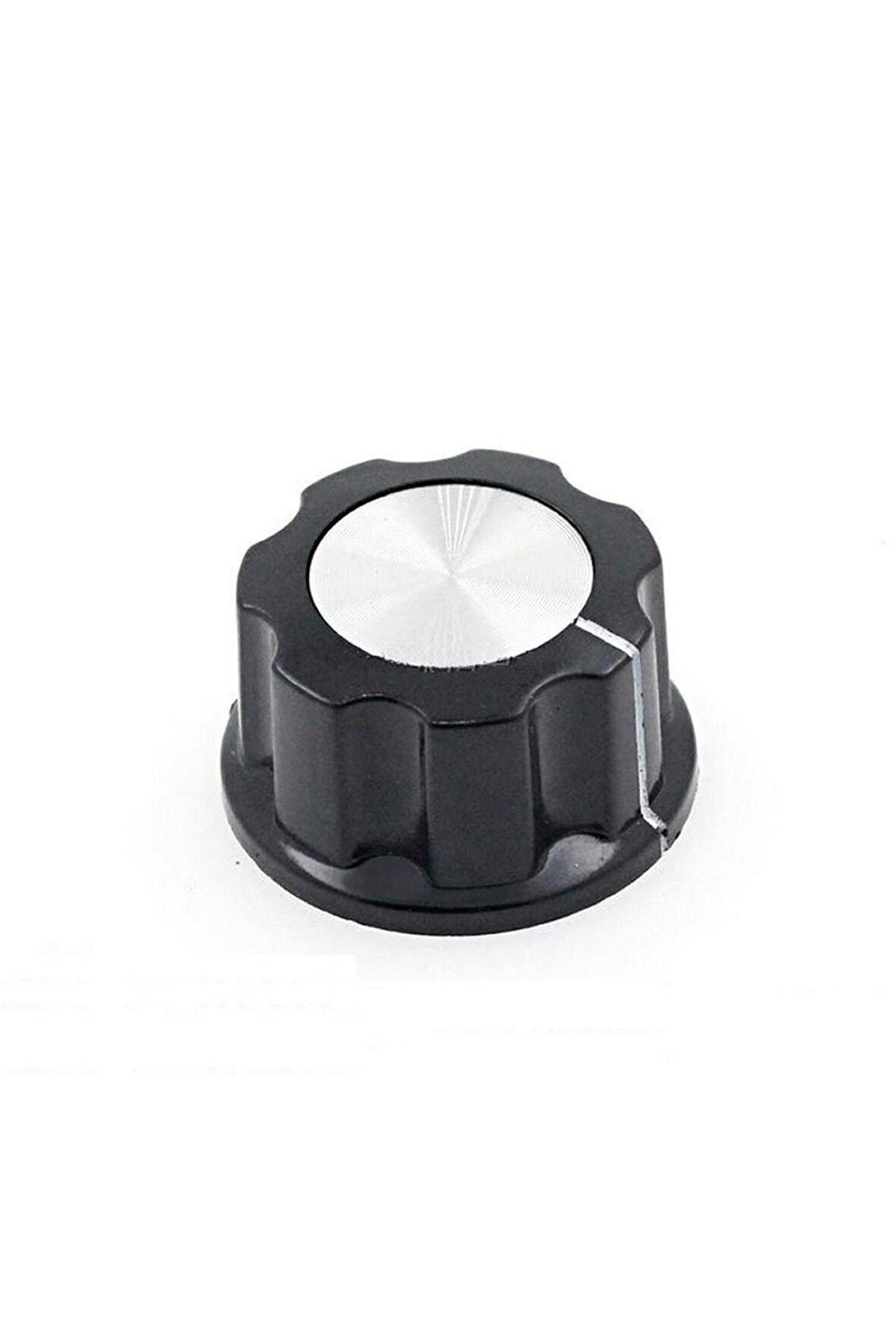 Plastik Pot Başlığı 16mm Siyah Gümüş Rotary Enkoder Ses Kontrol