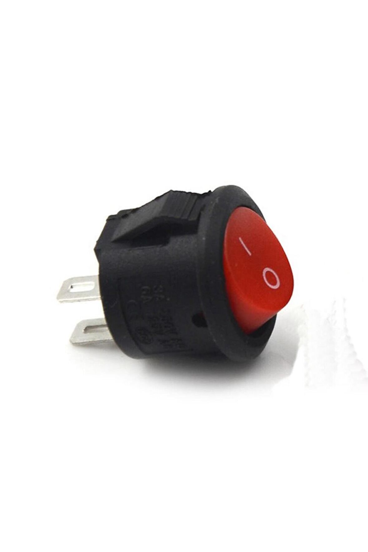 Yuvarlak 2 Pin Anahtar Rocker Switch Mini Buton Kırmızı Aç Kapa