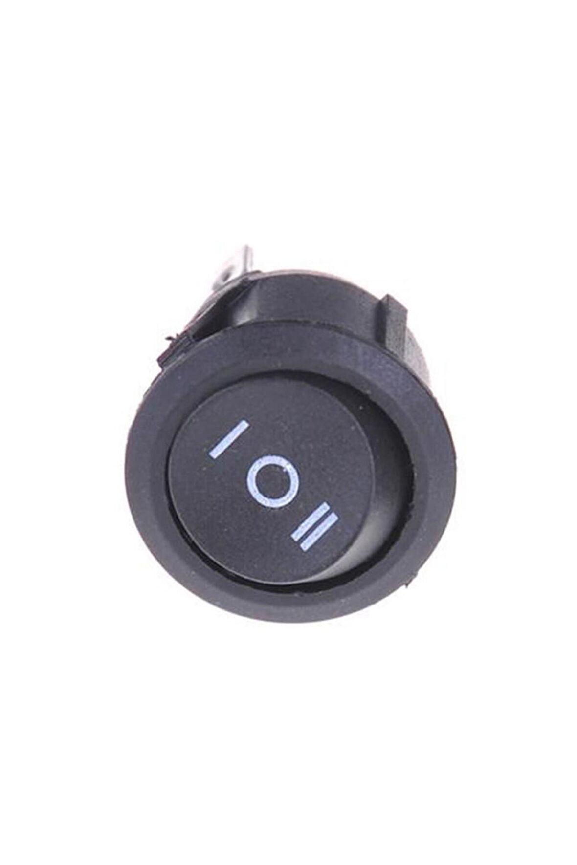 Yuvarlak 3 Pin Anahtar Rocker Switch Mini Buton Siyah 3 Durumlu