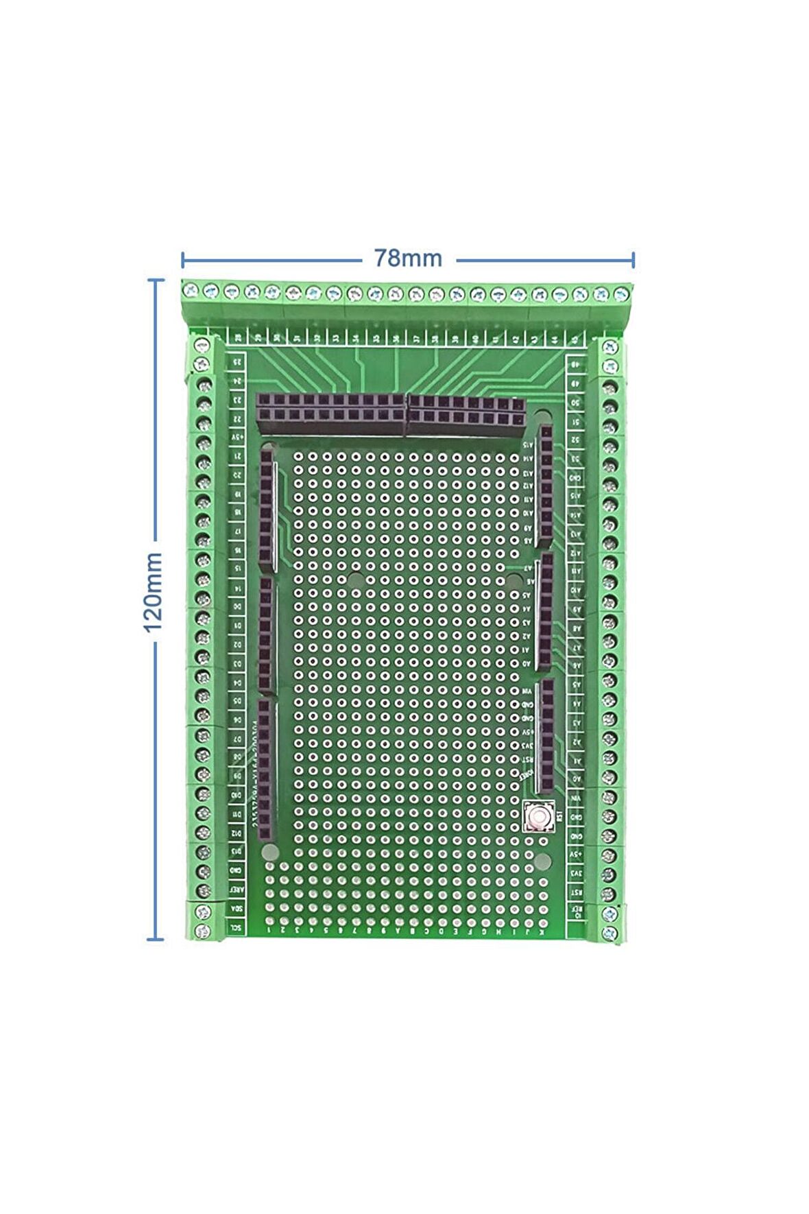 Arduino Mega 2560 Terminal Adapter Shield 3.5mm Klemens Genişleme