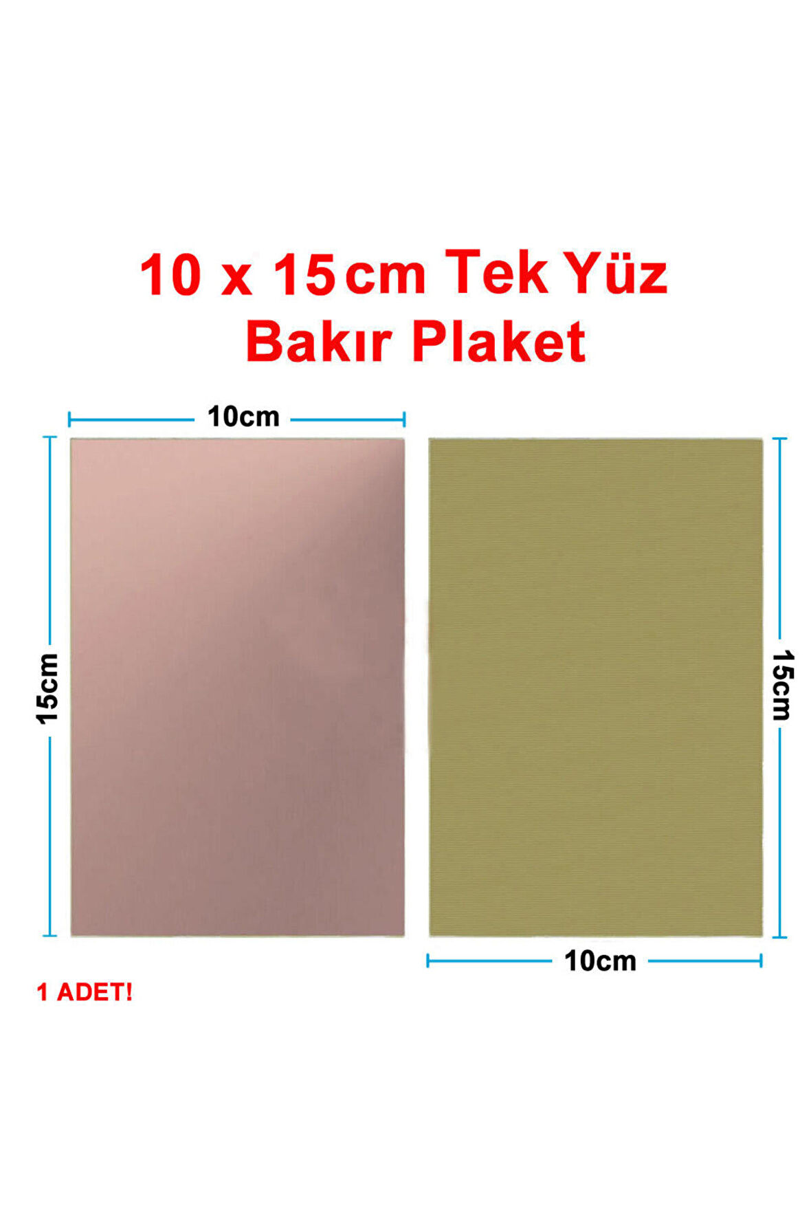 10x15cm Tek Yüz Bakır Plaket Pcb Elektronik Baskı Devre Prototip Test Deney Deneme Kartı Fr4 Levha