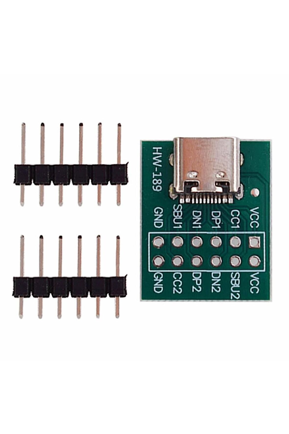 Usb Type C To 12 Pin Dip Çevirici Pcb Adaptör Kart