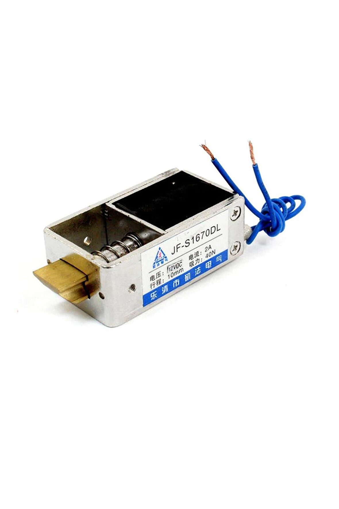 Jf-s1670dl Solenoid Kilit Dc 12v 2.4a 28w 40n Elektrikli Manyetik Kapı Depo Kasa Kilidi 10mm Dil
