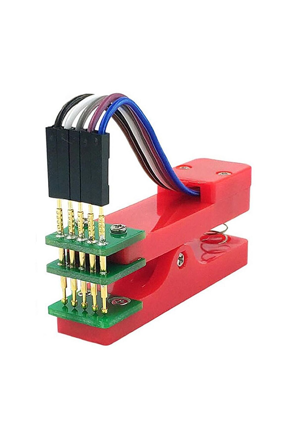 5 Pin Programlama Aparatı 2.54mm Pogo Pin Yaylı Mandal Klips Seri Üretim Entegre