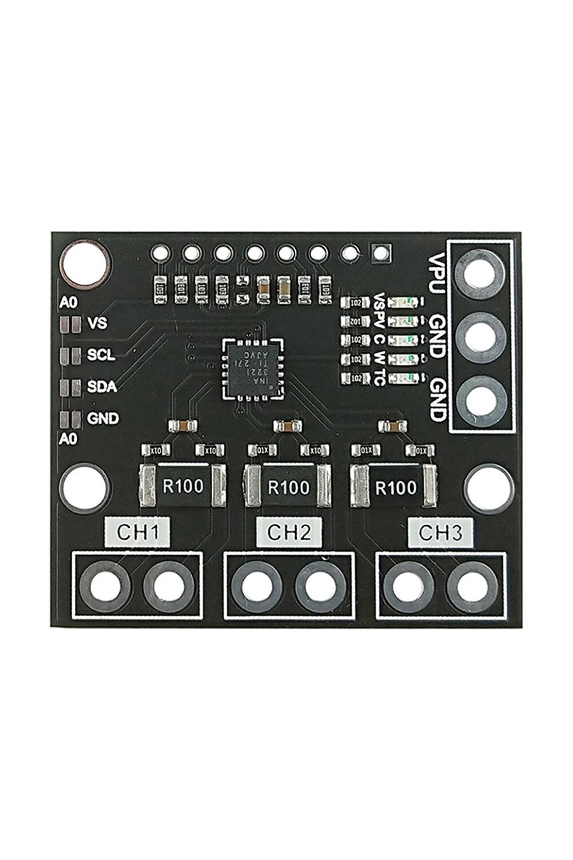 3 Kanal Ina3221 Voltaj Akım Güç Izleme Sesör Modülü 26v 100a Iıc Haberleşme