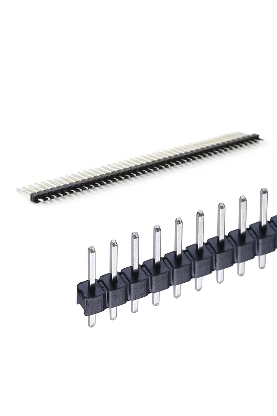 5 Adet 1x40 Pin Erkek Header Tek Sıra 2.54mm 180 Derece Kırılabilir