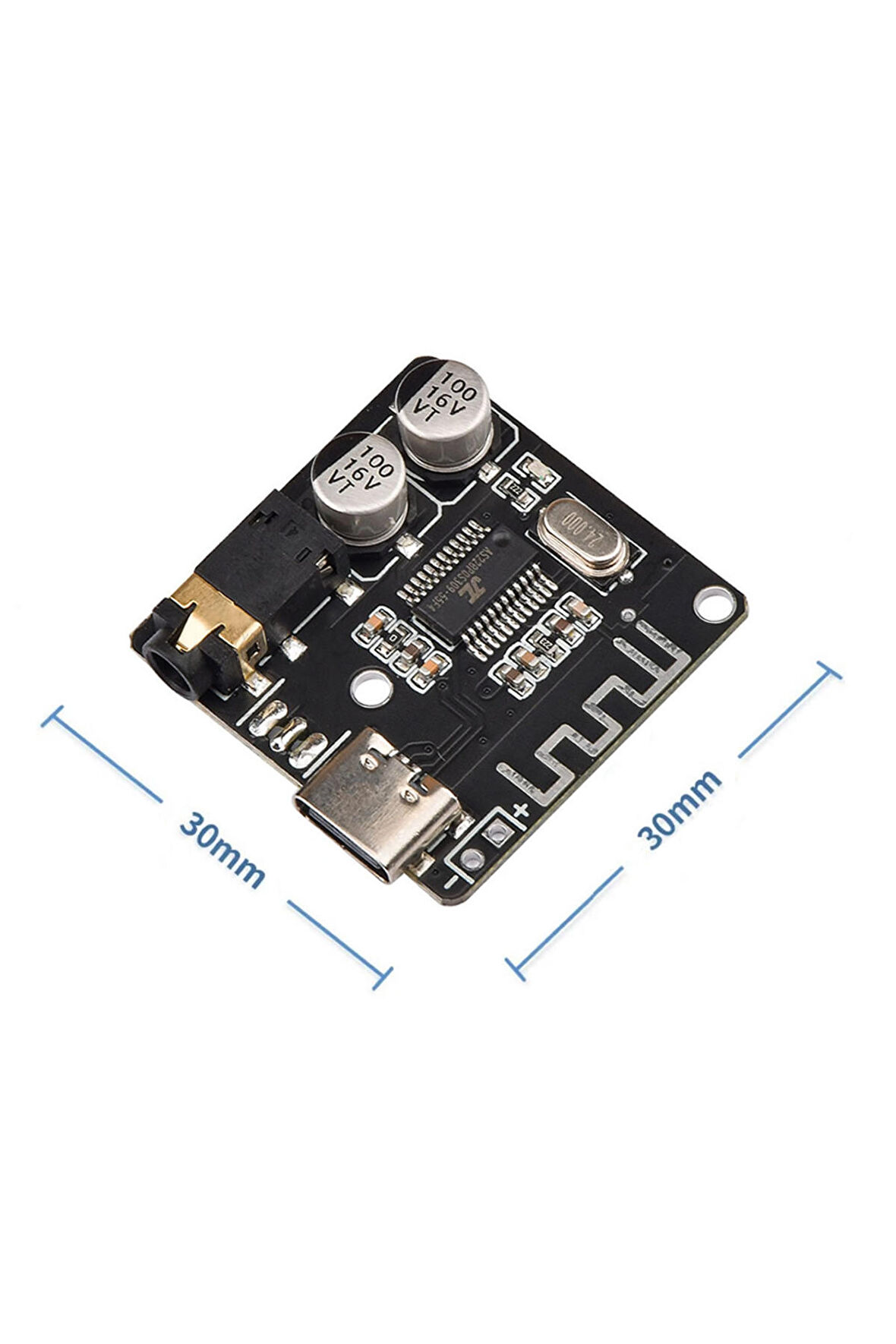 Vhm-314 Type-c Bluetooth Kablosuz Ses Mp3 Modül Amfi Müzik Çalma Kartı Dc 5v Usb Lityum Pil