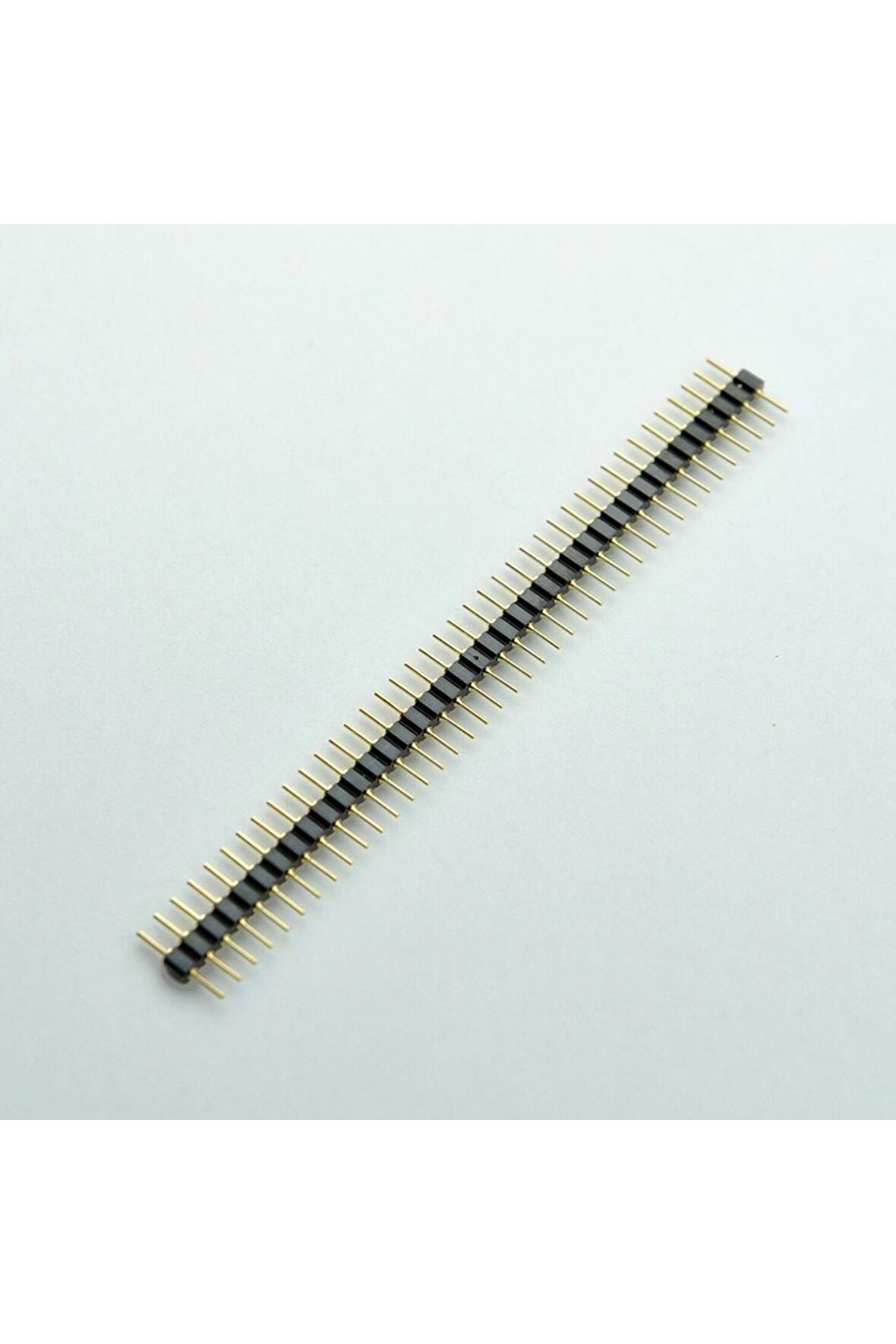 1x40 Pin Precision Erkek Header Tek Sıra 2.54mm 180 Derece Altın Kaplama