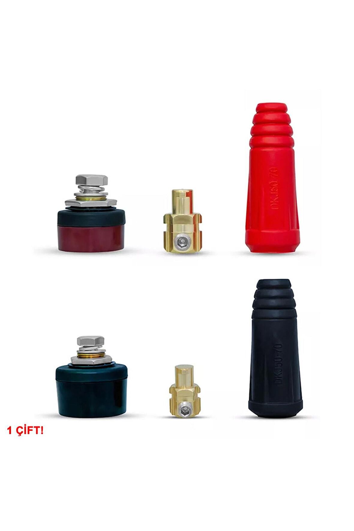 Dkj10-25 200a Konnektör Çift 10-25mm2 Kablo Yüksek Akım Kilitli Panel Tip Konnektör