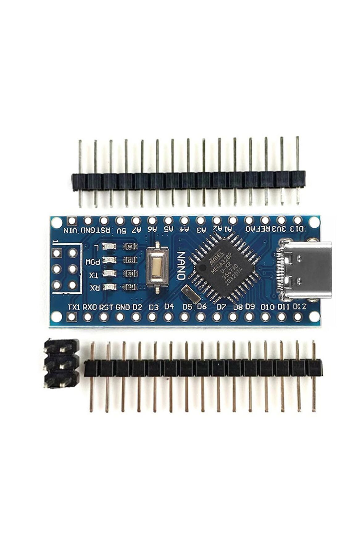 Arduino Nano 3.0 Type C Atmega328 Ch340 Açık Kaynak Kod Yazılım Geliştirme Eğitim Kartı