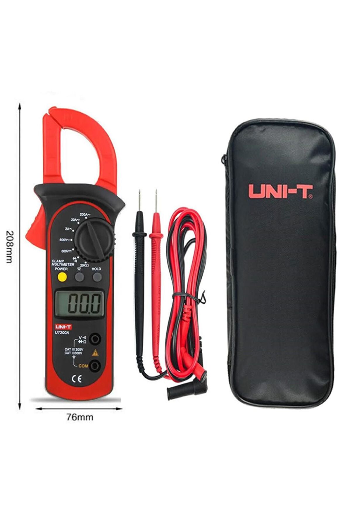 Unı-t Ut200a Dijital Multimetre Pansampermetre El Tipi Voltmetre Ampermetre Ac Dc Voltaj Akım