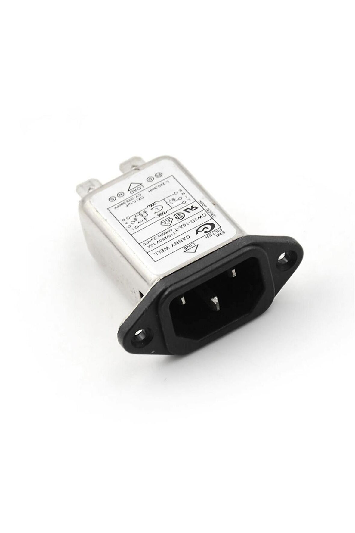 Cw1d-10a-t Ac 250v 10a C14 Erkek Soket Emı Filtreli Hat Şebeke Emc Rfı Gürültü Bastırıcı Azaltıcı