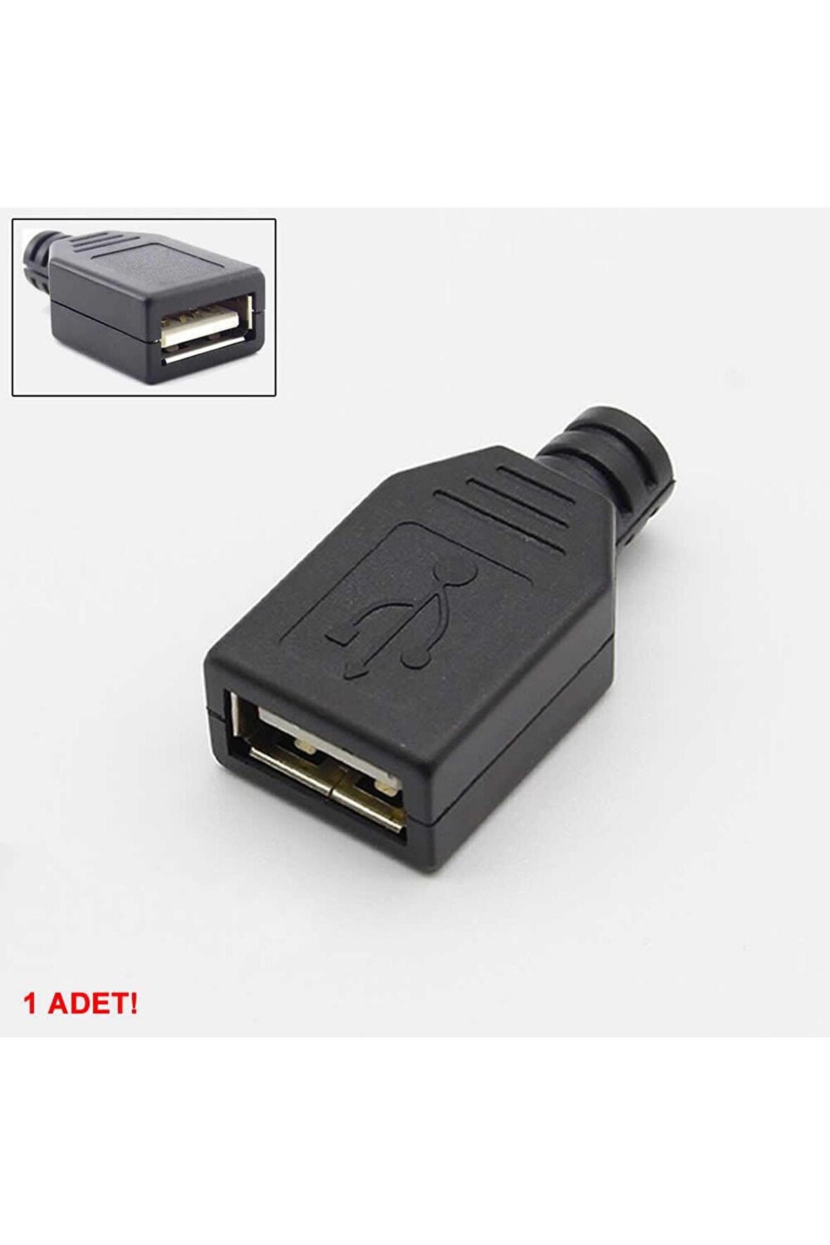 Kutulu Usb Type A Dişi Soket Usb 2.0 4 Pin Plastik Kapak Dıy Tip Elektronik Cihaz Usb Port