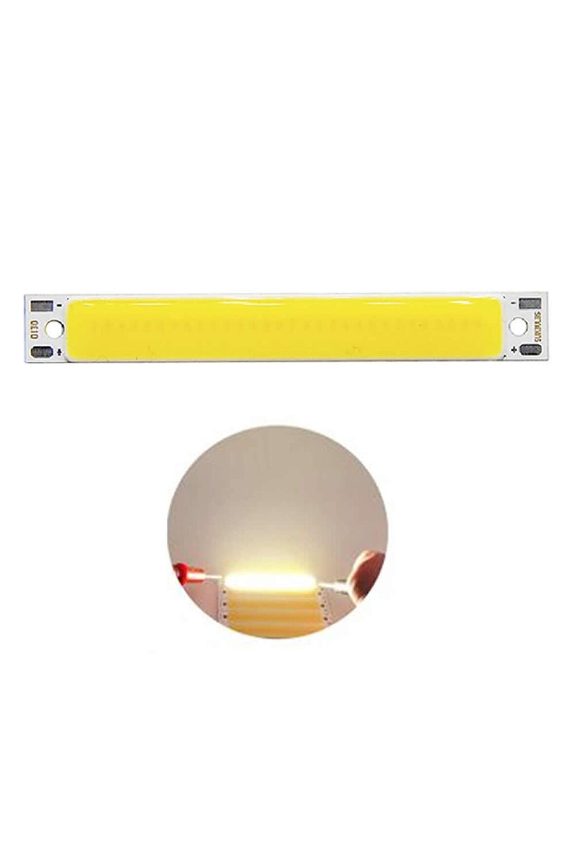 3w 60x8mm Sıcak Beyaz Şerit Led Modül Gün Işığı Aluminyum Pcb Cob Şerit Led Lamba Aydınlatma Işık