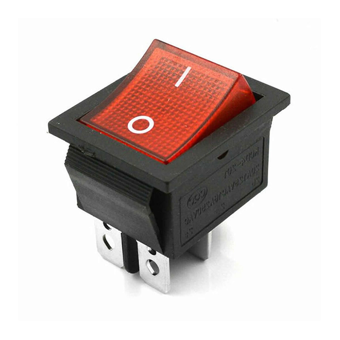 16A 250V On/Off Anahtar Latch 4 Pin Buton Yüksek Akım Kcd4 Led Işıklı Switch Panel Tip Montaj Kutu