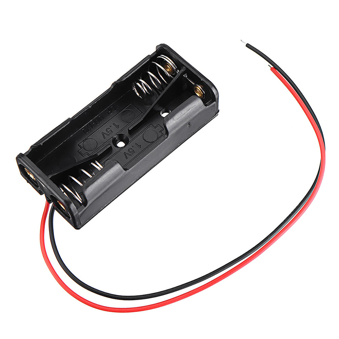 AAA Pil Kutusu Yuvası İnce Küçük Tip 2 Adet 1.5V Pil Toplam 3V Plasitk Pil Tutucu 14cm Kablo