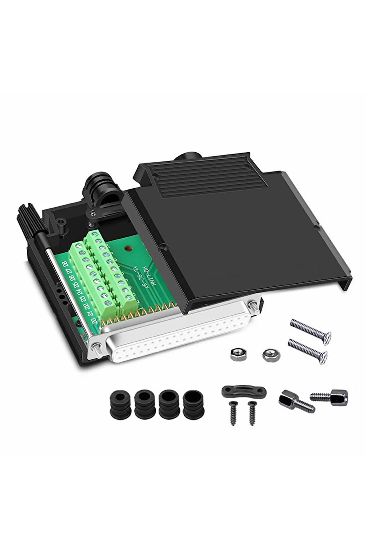 Kutulu DB25 to Dip Adaptör Dişi Terminal Soket 25 Pin D-Sub Paralel Port Haberleşme Uart DC 3V 5V