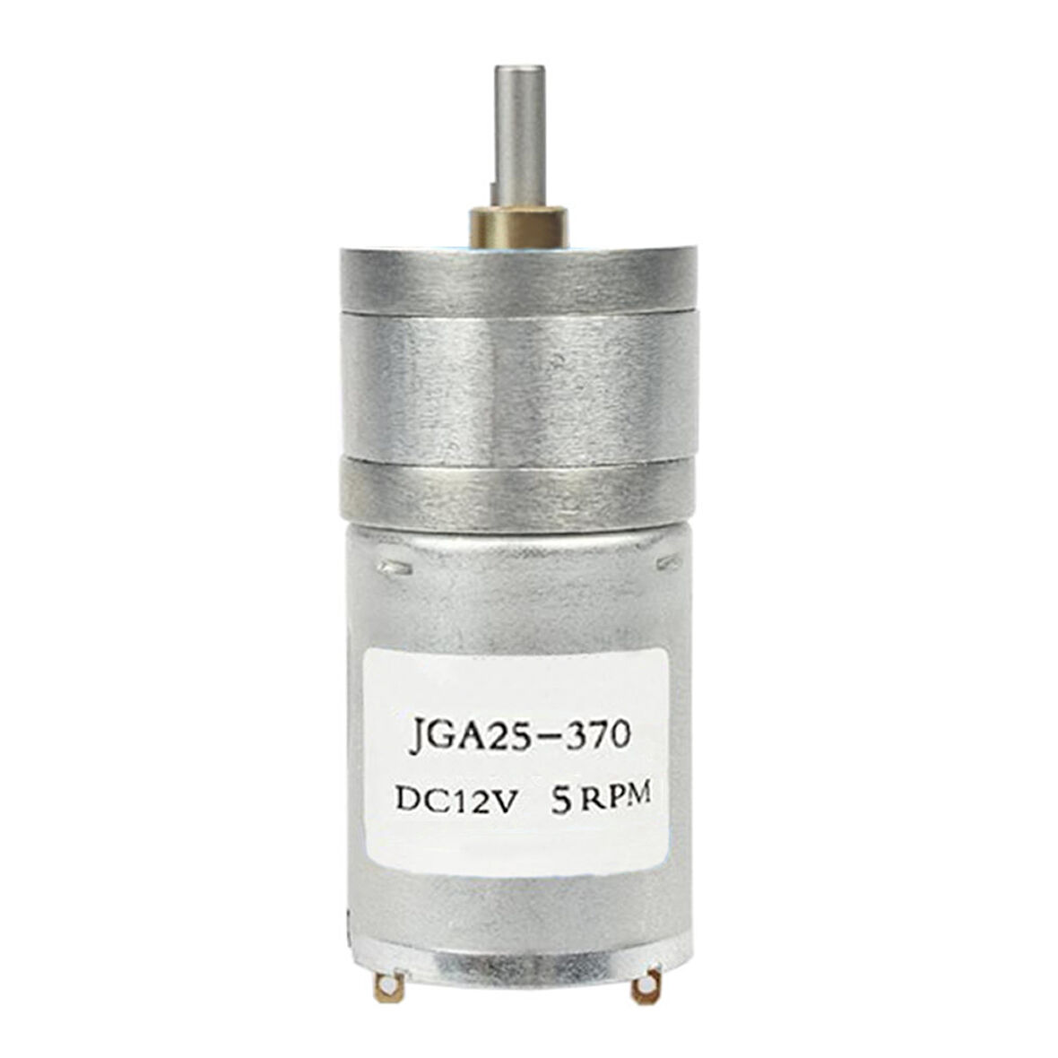 12V 5Rpm JGA25-370 Redüktörlü DC Motor Metal Dişli Yüksek Tork Kuvvet 25mm Robot Oyuncak