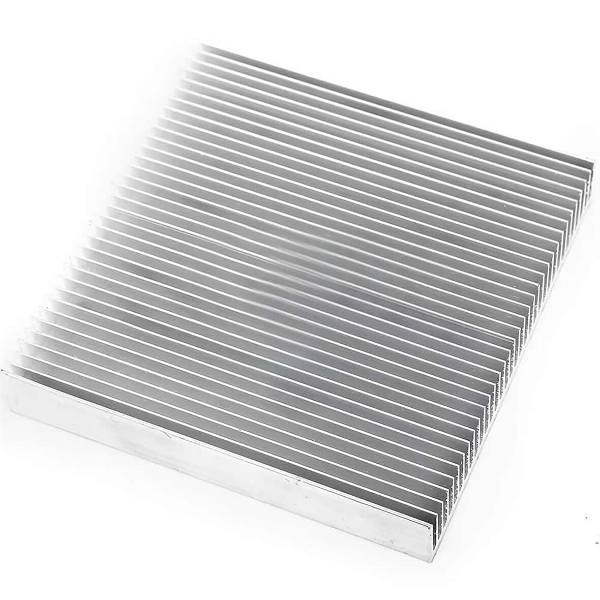10cm x 10cm x 1.8cm Alüminyum Metal Soğutucu Blok Radyatör Peltier Isı Düşürücü Amfi Led Entegre 