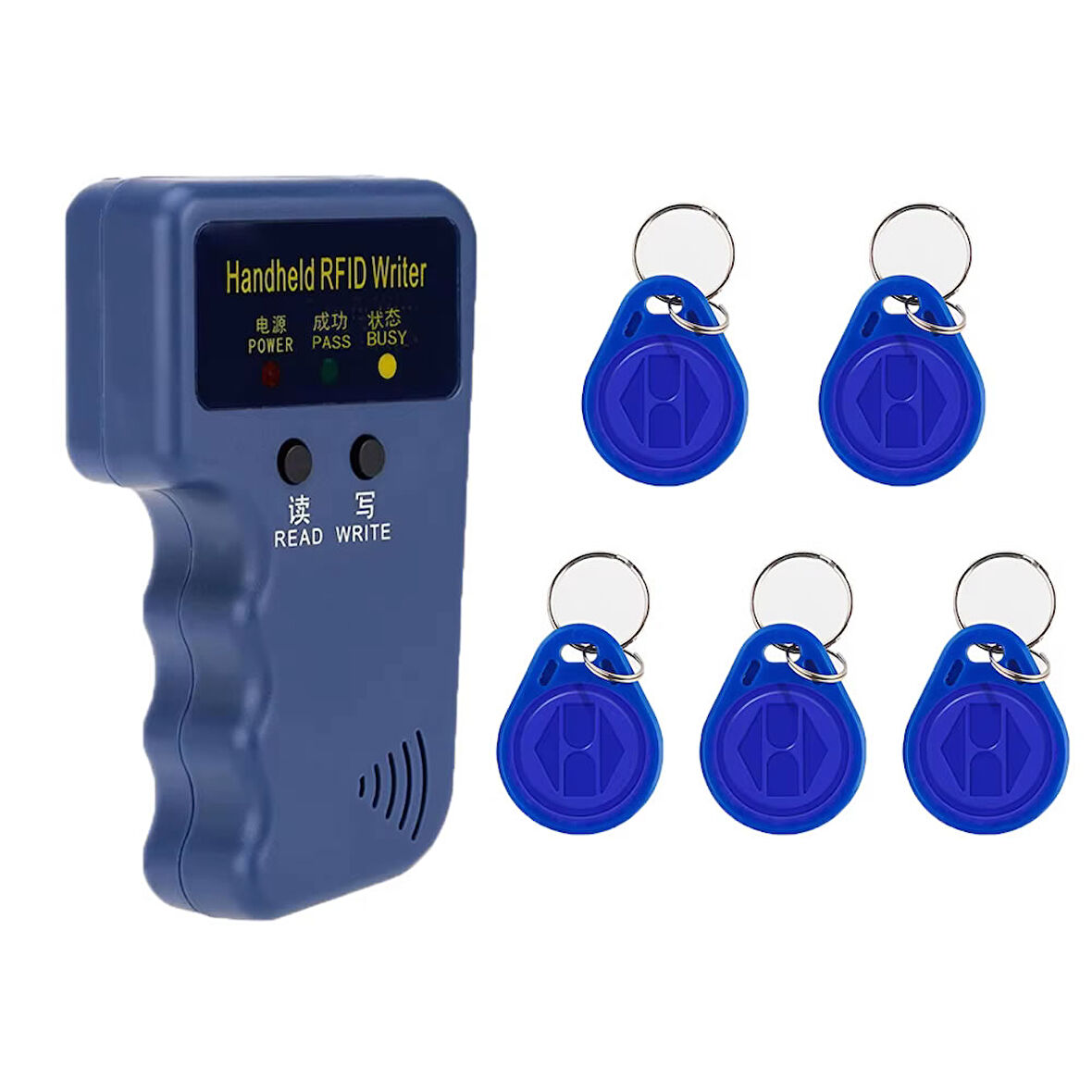125Khz El Tip Okuyucu Yazıcı Kopyalayıcı 5 Adet ID Değişebilir 125khz Anahtarlık Manyetik Kart