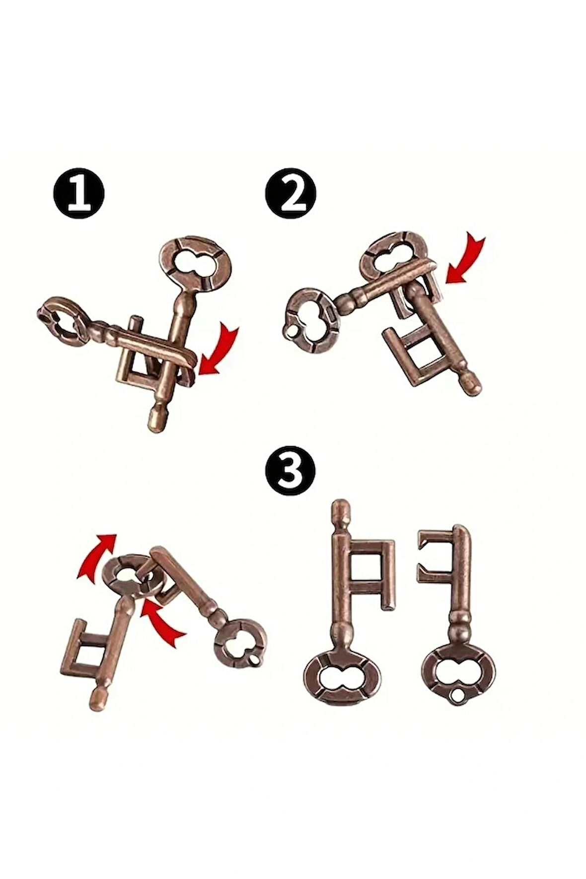 Kilitli Anahtar Metal Puzzle, Metal Bulmaca, Zeka Oyunları, Metal Puzzel