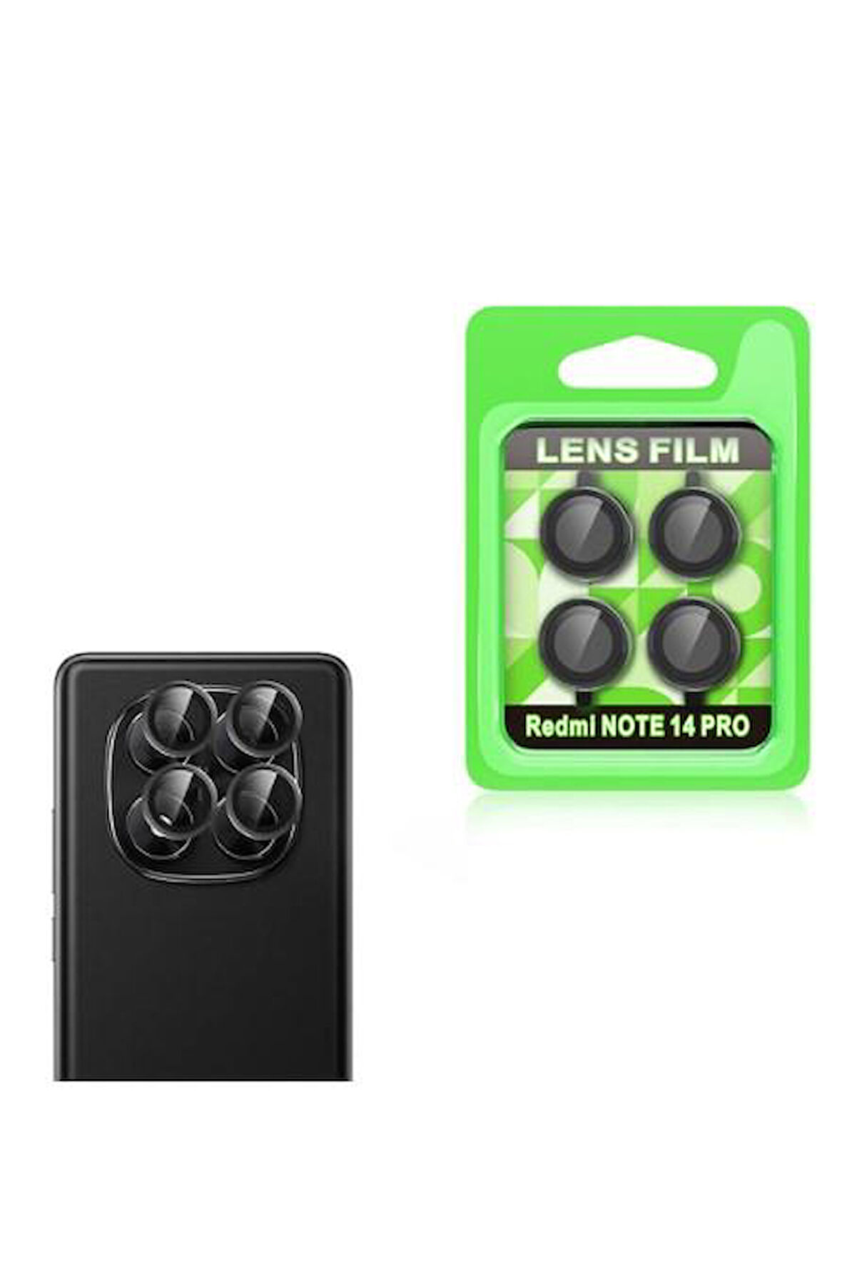 Xiaomi Redmi Note 14 Pro Kamera Koruyucu Darbeye Çiziğe Dayanıklı Renkli Kamera Lens Koruyucu